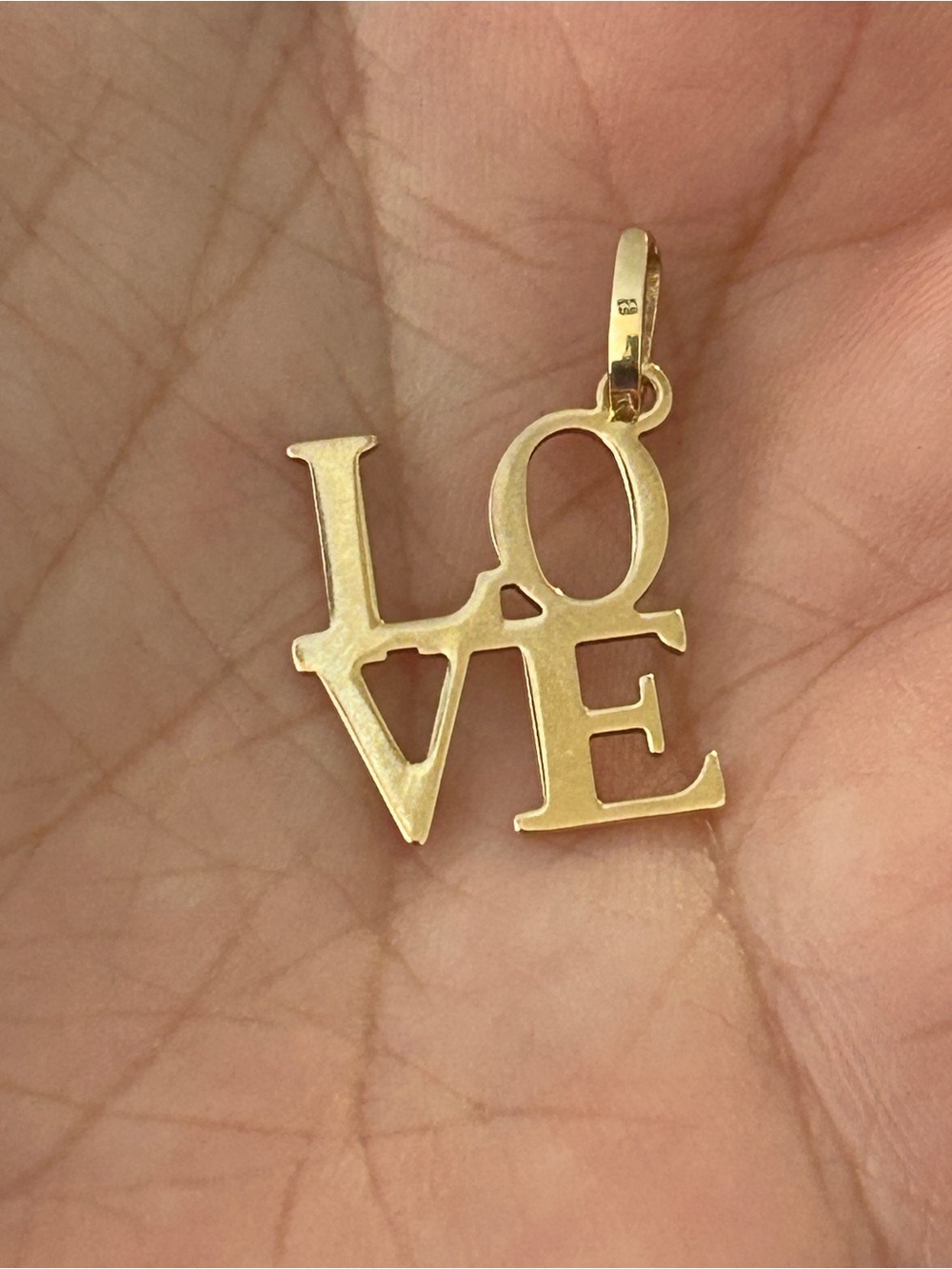 14K Gold LOVE charm